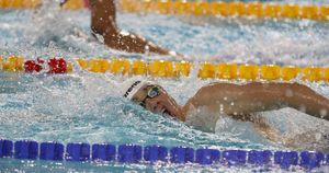 2018년 하계 청소년 올림픽 400m 자유형 결승전에서 밀라크의 모습.