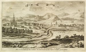 1710년 에버하르트 이스브란트 이데스가 그린 네르친스크 조망.