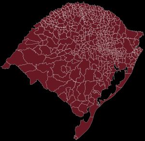 지방 자치 단체 경계가 있는 지도