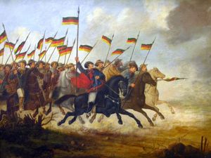 파라우피야 혁명 당시 반군 기병대.