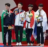 남자 품새 시상대