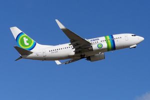 과거 도색을 한 트랜스아비아 보잉 737-700