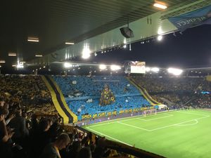 챔피언스 리그 플레이오프 경기 전의 방크도르프 스타디움, 2019