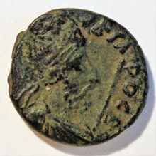 셉티미우스 세베루스 치세(193-211년) 기간 오스로에네를 다스린 아브가르 왕의 주화