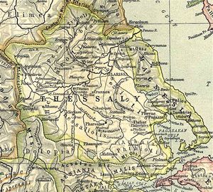 고대 테살리아 지도