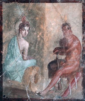 헤라클레스와 데이아네이라, 폼페이의 고대 프레스코화