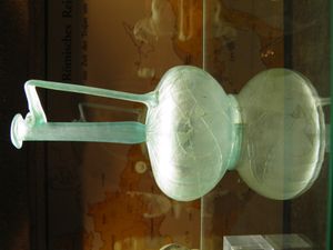 Lobdengau-Museum, Ladenburg, 이전에 Lopodunum의 고대 로마 유리 그릇