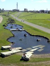 아라카와 이와부치 세키 녹지(신 아라카와 대교에서 촬영)