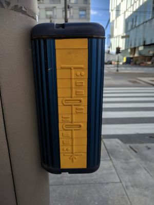 오슬로의 거리 횡단보도의 촉각 표현