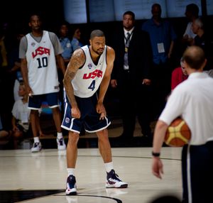 2012년 7월 미국 국가대표팀과 함께한 챈들러