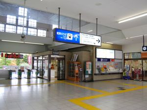 도부 닛코역 역 구내 및 개찰구(2008년 10월)