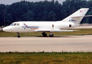 1994년 루이빌 국제공항에 있던 전 아메리제트 다쏘 팔콘 20