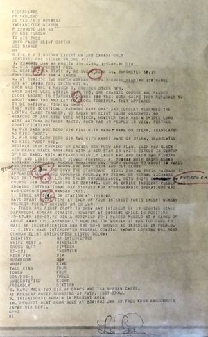 푸에블로 호가 사건과 관련하여 작성한 정보 보고서