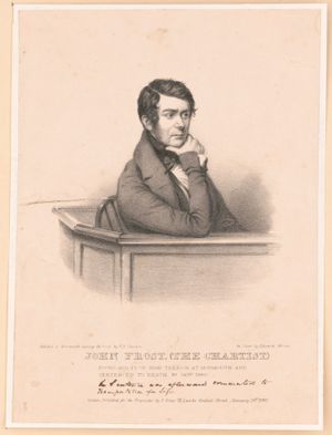 존 프로스트는 뉴포트 봉기 실패 이후 몬머스에서 사형 선고를 받았다.