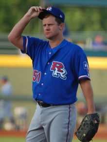 2012년 텍사스 레인저스의 트리플 A 제휴팀인 라운드 록 익스프레스에서 활약하는 오스왈트