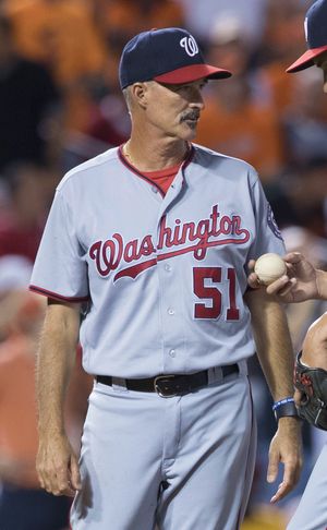 워싱턴 내셔널스에서의 코치 시절(2016년 8월 22일)
