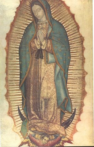 순결을 나타내는 여성 이상형인 성모 마리아.