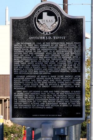 댈러스 10번가와 패튼 애비뉴에 있는 텍사스 역사 표지판