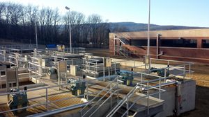 포트 스미스 호수 WTP에서 응고 및 응집 공정의 모습