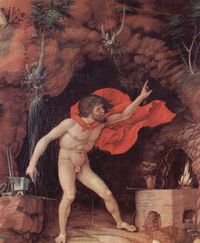 안드레아 만테냐: 파르나스, 불의 신 불카누스