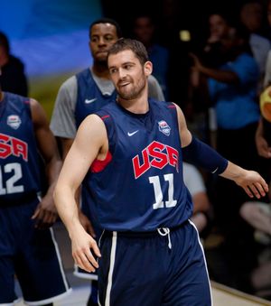 2012년 미국 농구 국가대표팀 소속의 러브