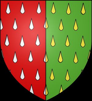 오늘날 눈물 방울 문양의 기원이 된, 아서 왕 이야기에 등장하는 기사 브랑의 문장