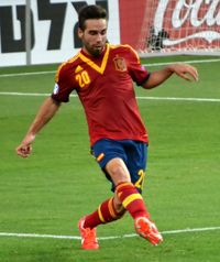 2013년, 스페인 U-21 대표팀 일원으로 활약하는 카르바할.
