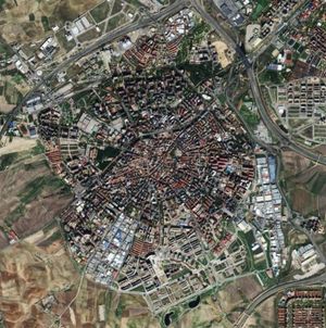 유럽 우주국(European Space Agency)의 Sentinel-2가 촬영한 모스톨레스