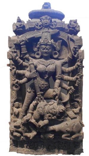여신 두르가의 석상