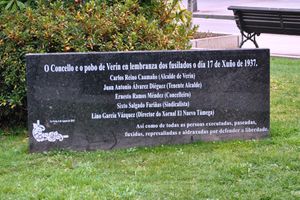 베린에서 1937년 6월 17일 처형된 시장과 다른 공화주의자에 대한 기념비