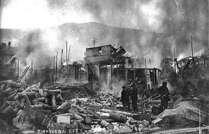 1898년 화재 이후의 도슨