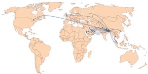 비만 국제선 노선도