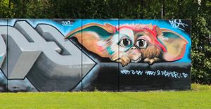 거리 미술(오스, 네덜란드)에 묘사된 모과이)