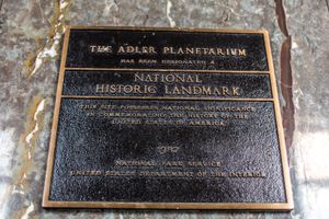 애들러 천문관 랜드마크 표지판