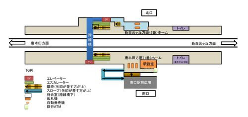 하루히노 역 구내 약도