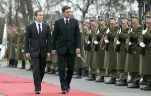 슬로베니아 총리 보루트 파호르와 바지나이, 2009년 11월