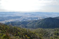 기비 지방의 평야(기노조 산에서 바라본 모습)