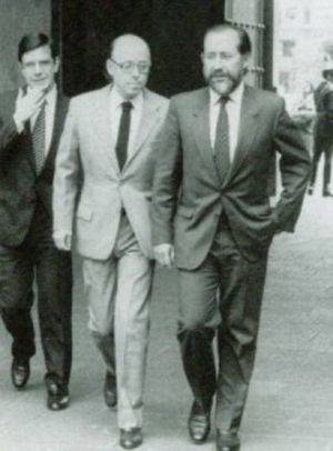 호아킨 라빈, 하이메 구스만, 호비노 노보아. 1990년경.