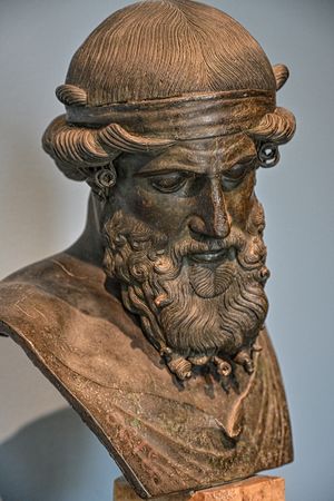 프리아포스의 청동 흉상, 기원전 100년 로마 시대, 헤르쿨라네움의 빌라 데 파피리에서 발견됨