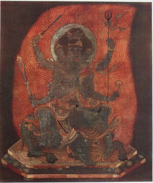 대위덕명왕(야만타카), 일본 교토 도지 소장. 가마쿠라 시대(13~14세기).