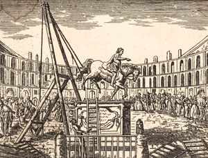 프랑스 혁명가들의 루이 14세 기마상 파괴, 1792년 8월 10일