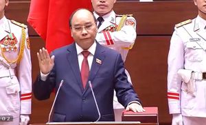 푹 대통령 취임 선서