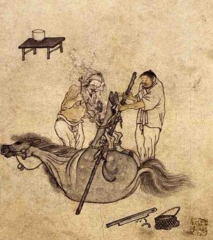 김홍도의 그림, 조선 시대의 장제 작업