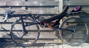 700c 휠을 장착한 피보팅붐 전륜구동 플레보바이크 레이서