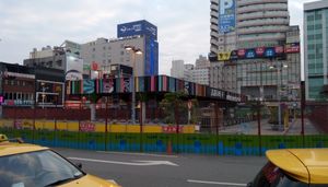 폐쇄된 시 공공 버스 터미널 (2018년 2월)