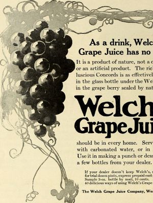 1910년 웰치의 포도 주스 광고