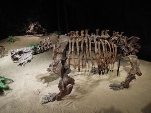 사지를 옆으로 벌린 자세의 스쿠토사우루스