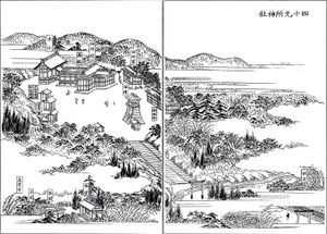산고쿠 메이쇼 즈에에 묘사된 신사 그림