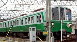 쾌속 폐지 후에도 남아있던 쾌속 행선판 (2017년 9월 24일, 묘다니 차량기지 이벤트에서 촬영)