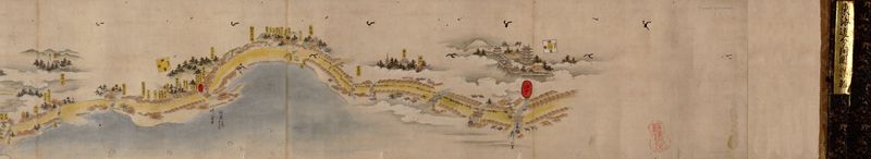 에도에서 시나가와슈쿠로 가는 길, "도카이도 분간 그림 지도"